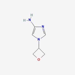 molecular formula C6H9N3O B8649882 1-(Oxetan-3-yl)-1H-imidazol-4-amine 