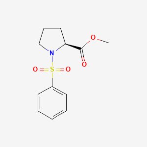 molecular formula C12H15NO4S B8649889 N-(phenylsulfonyl)-L-proline methyl ester 