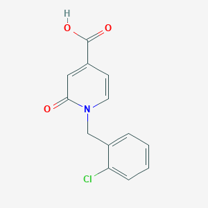 molecular formula C13H10ClNO3 B8649900 1-(2-Chloro-benzyl)-2-oxo-1,2-dihydro-pyridine-4-carboxylic acid 
