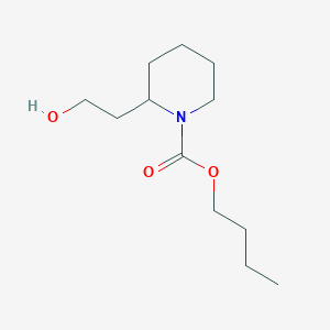 molecular formula C12H23NO3 B8649933 1-Piperidinecarboxylic acid, 2-(2-hydroxyethyl)-, butyl ester CAS No. 119515-20-7