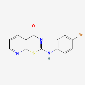 molecular formula C13H8BrN3OS B8649940 4H-Pyrido[3,2-e]-1,3-thiazin-4-one, 2-[(4-bromophenyl)amino]- CAS No. 89374-42-5