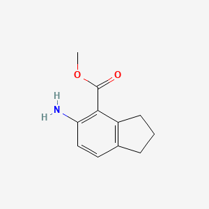 molecular formula C11H13NO2 B8649961 Methyl 5-aminoindane-4-carboxylate 