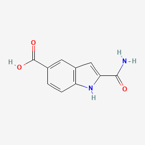 molecular formula C10H8N2O3 B8650000 2-Carbamoyl-1H-indole-5-carboxylic acid 