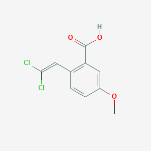 molecular formula C10H8Cl2O3 B8650012 Benzoic acid, 2-(2,2-dichloroethenyl)-5-methoxy- CAS No. 586415-11-4