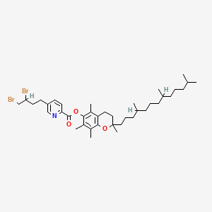molecular formula C39H59Br2NO3 B8650032 dl-alpha-Tocopheryl 5-(3,4-dibromobutyl)picolinate CAS No. 85446-72-6