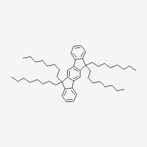 molecular formula C52H78 B8650035 6,6,12,12-Tetraoctyl-6,12-dihydroindeno[1,2-b]fluorene CAS No. 264281-52-9