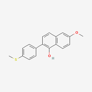 molecular formula C18H16O2S B8650041 6-Methoxy-2-(4-methylthiophenyl)naphthalene-1-ol CAS No. 648905-51-5