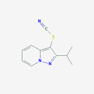 B8650043 2-(Propan-2-yl)pyrazolo[1,5-a]pyridin-3-yl thiocyanate CAS No. 105289-16-5