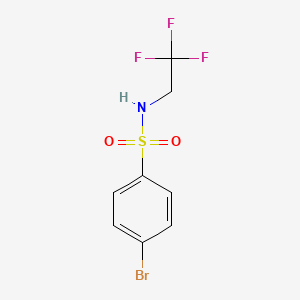 molecular formula C8H7BrF3NO2S B8650089 4-bromo-N-(2,2,2-trifluoroethyl)benzene-1-sulfonamide 