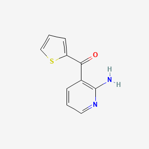 molecular formula C10H8N2OS B8650101 (2-Aminopyridin-3-yl)(2-thienyl)methanone 