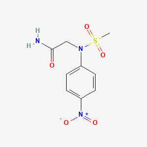 molecular formula C9H11N3O5S B8650150 4-(N-aminocarbonylmethyl-N-methylsulphonyl-amino)-nitrobenzene 