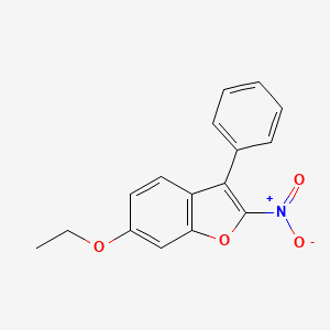 molecular formula C16H13NO4 B8650243 6-Ethoxy-2-nitro-3-phenylbenzofuran CAS No. 58468-49-8