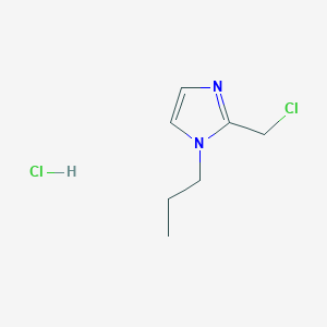 molecular formula C7H12Cl2N2 B8650261 2-Chloromethyl-1-propylimidazole hydrochloride CAS No. 497223-29-7