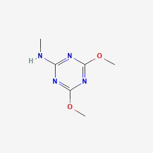 molecular formula C6H10N4O2 B8650329 4,6-dimethoxy-N-methyl-1,3,5-triazin-2-amine CAS No. 30357-98-3