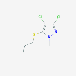 molecular formula C7H10Cl2N2S B8650352 3,4-Dichloro-1-methyl-5-(propylsulfanyl)-1H-pyrazole CAS No. 93561-31-0
