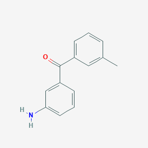 molecular formula C14H13NO B8650357 (3-Aminophenyl)(3-methylphenyl)methanone CAS No. 62261-46-5