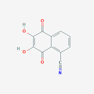 molecular formula C11H5NO4 B8650364 2,3-Dihydroxy-5-cyano-1,4-naphthoquinone CAS No. 89227-39-4