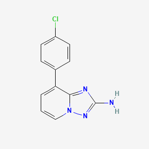 molecular formula C12H9ClN4 B8650449 8-(4-Chloro-phenyl)-[1,2,4]triazolo[1,5-a]pyridin-2-ylamine 