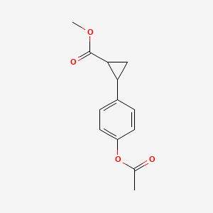 molecular formula C13H14O4 B8650457 Methyl 2-[4-(acetyloxy)phenyl]cyclopropane-1-carboxylate CAS No. 922151-70-0