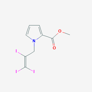 molecular formula C9H8I3NO2 B8650460 1H-Pyrrole-2-carboxylic acid, 1-(2,3,3-triiodo-2-propenyl)-, methyl ester CAS No. 87427-42-7