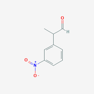 molecular formula C9H9NO3 B8650476 2-(3-Nitrophenyl)propanal 