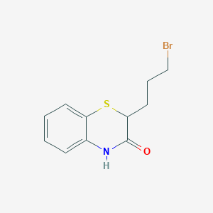 molecular formula C11H12BrNOS B8650506 2-(3-bromopropyl)-2H-1,4-benzothiazin-3(4H)-one CAS No. 139331-21-8