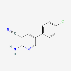 molecular formula C12H8ClN3 B8650516 2-Amino-5-(4-chlorophenyl)pyridine-3-carbonitrile CAS No. 84596-06-5