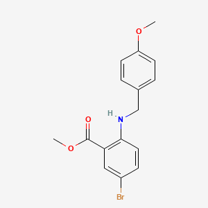 molecular formula C16H16BrNO3 B8650531 Methyl 5-bromo-2-[(4-methoxybenzyl)amino]benzoate 