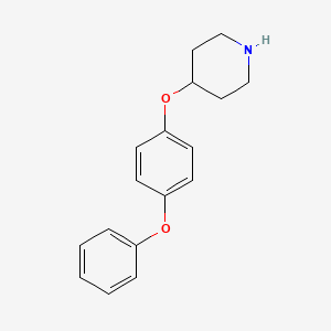 molecular formula C17H19NO2 B8650562 4-(4-Phenoxyphenoxy)piperidine 
