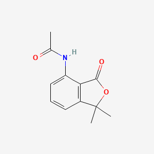 molecular formula C12H13NO3 B8650578 N-(1,1-Dimethyl-3-oxo-1,3-dihydroisobenzofuran-4-yl)acetamide CAS No. 123573-16-0