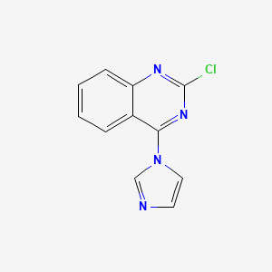 molecular formula C11H7ClN4 B8650612 2-Chloro-4-(1-imidazolyl)-quinazoline 