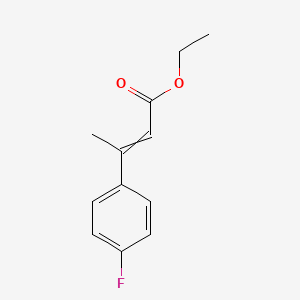 molecular formula C12H13FO2 B8650621 Ethyl 3-(4-fluorophenyl)-2-butenoate 