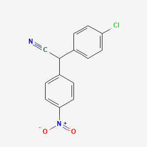 molecular formula C14H9ClN2O2 B8650628 2-(4-Chlorophenyl)-2-(4-nitrophenyl)acetonitrile CAS No. 56577-68-5