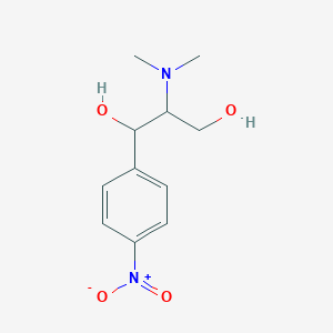 molecular formula C11H16N2O4 B8650636 1-(4-Nitrophenyl)-2-dimethylamino-1,3-propanediol 