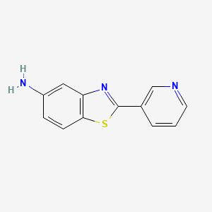 molecular formula C12H9N3S B8650681 5-Amino-2-(3-pyridinyl)benzothiazole CAS No. 61352-27-0