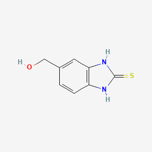 molecular formula C8H8N2OS B8650687 5-(Hydroxymethyl)-1H-benzo[d]imidazole-2(3H)-thione CAS No. 92807-01-7