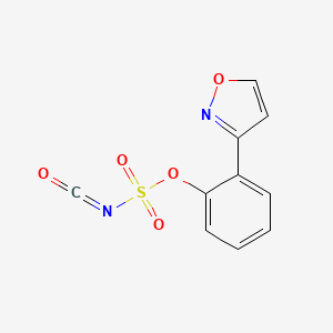 molecular formula C10H6N2O5S B8650699 2-(Isoxazol-3-yl)phenyl isocyanatosulfonate CAS No. 89406-29-1