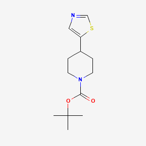 molecular formula C13H20N2O2S B8650701 1-t-Butyloxycarbonyl-4-(thiazol-5-yl)piperidine 