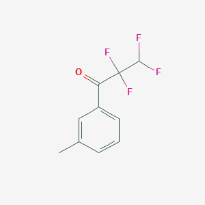 molecular formula C10H8F4O B8650712 2,2,3,3-Tetrafluoro-1-(3-methylphenyl)propane-1-one 