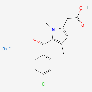 molecular formula C15H14ClNNaO3 B8650794 Sodium 5-(p-chlorobenzoyl)-1,4-dimethylpyrrole-2-acetic acid 