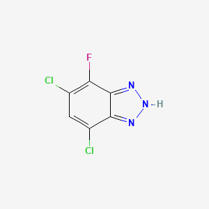 molecular formula C6H2Cl2FN3 B8650833 5,7-Dichloro-4-fluoro-1H-benzotriazole 