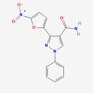 3-(5-Nitrofuran-2-yl)-1-phenyl-1H-pyrazole-4-carboxamide