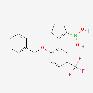 (2-(2-(Benzyloxy)-5-(trifluoromethyl)phenyl)cyclopent-1-en-1-yl)boronic acid