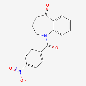 5H-1-Benzazepin-5-one, 1,2,3,4-tetrahydro-1-(4-nitrobenzoyl)-