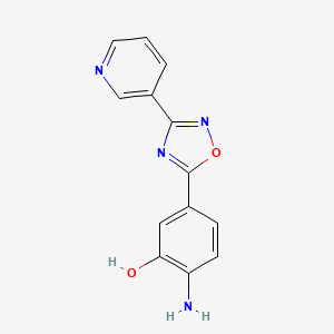 2-Amino-5-(3-(pyridin-3-yl)-1,2,4-oxadiazol-5-yl)phenol