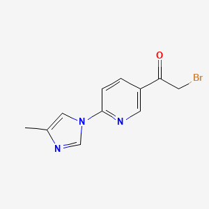 2-Bromo-1-(6-(4-methyl-1H-imidazol-1-yl)pyridin-3-yl)ethanone