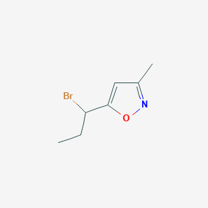 molecular formula C7H10BrNO B8650905 5-(1-Bromopropyl)-3-methylisoxazole 