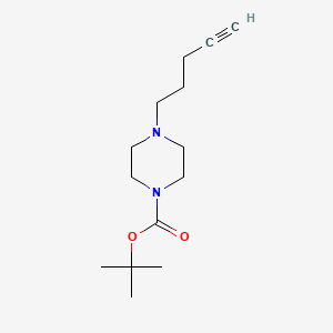 molecular formula C14H24N2O2 B8650909 1-Tert-butoxycarbonyl-4-(2-(2-propynyl)ethyl)piperazine 