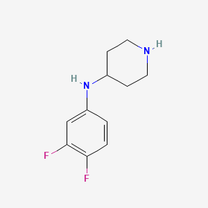 molecular formula C11H14F2N2 B8650912 (3,4-Difluoro-phenyl)-piperidin4yl-amine 