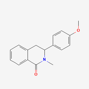 molecular formula C17H17NO2 B8650915 3-(4-Methoxyphenyl)-2-methyl-3,4-dihydroisoquinolin-1(2H)-one CAS No. 97936-13-5